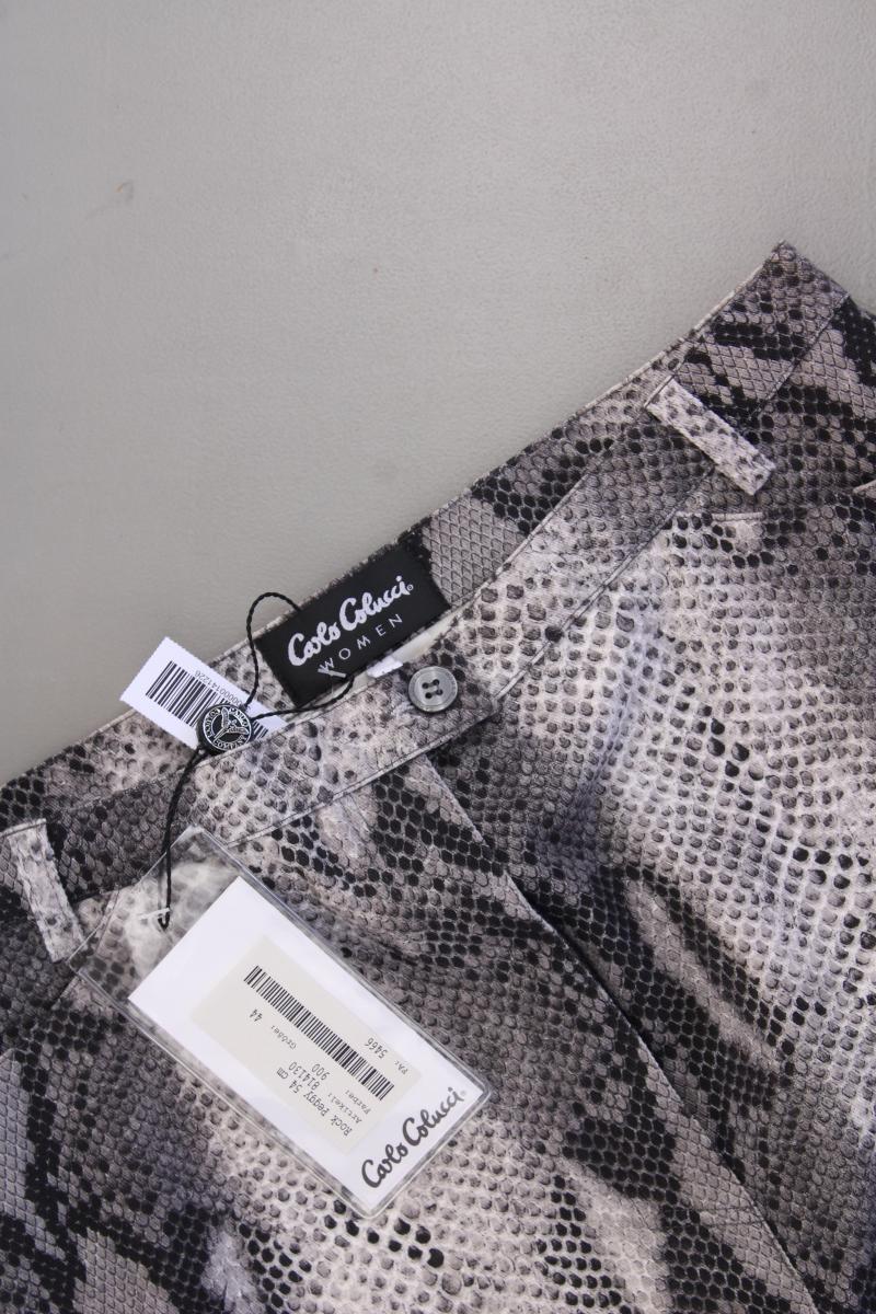 Carlo Colucci Rock Gr. 44 mit Tierdruck neu mit Etikett grau aus Baumwolle