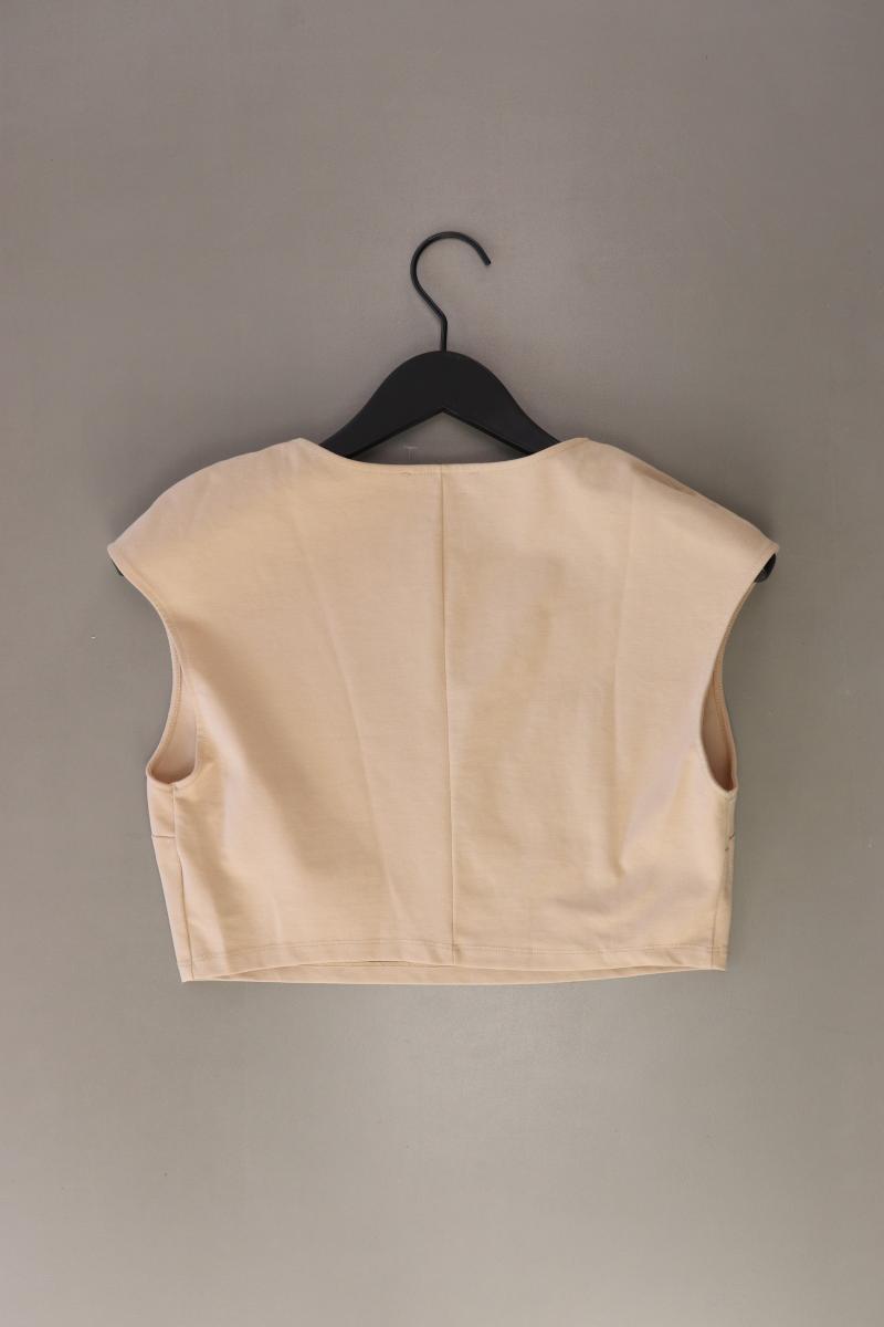 Zara Crop Top Gr. L creme aus Baumwolle