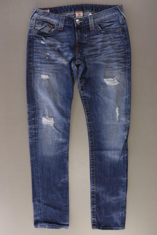 True Religion Straight Jeans Gr. W28 blau aus Baumwolle