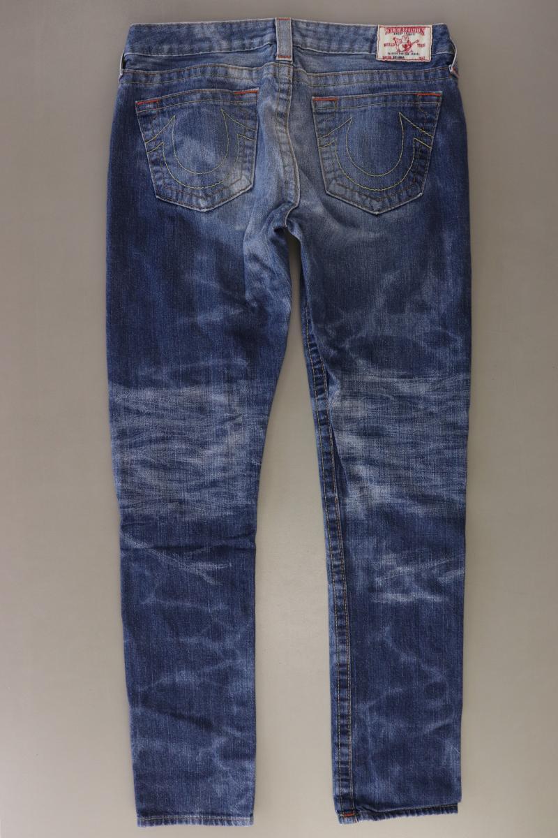 True Religion Straight Jeans Gr. W28 blau aus Baumwolle