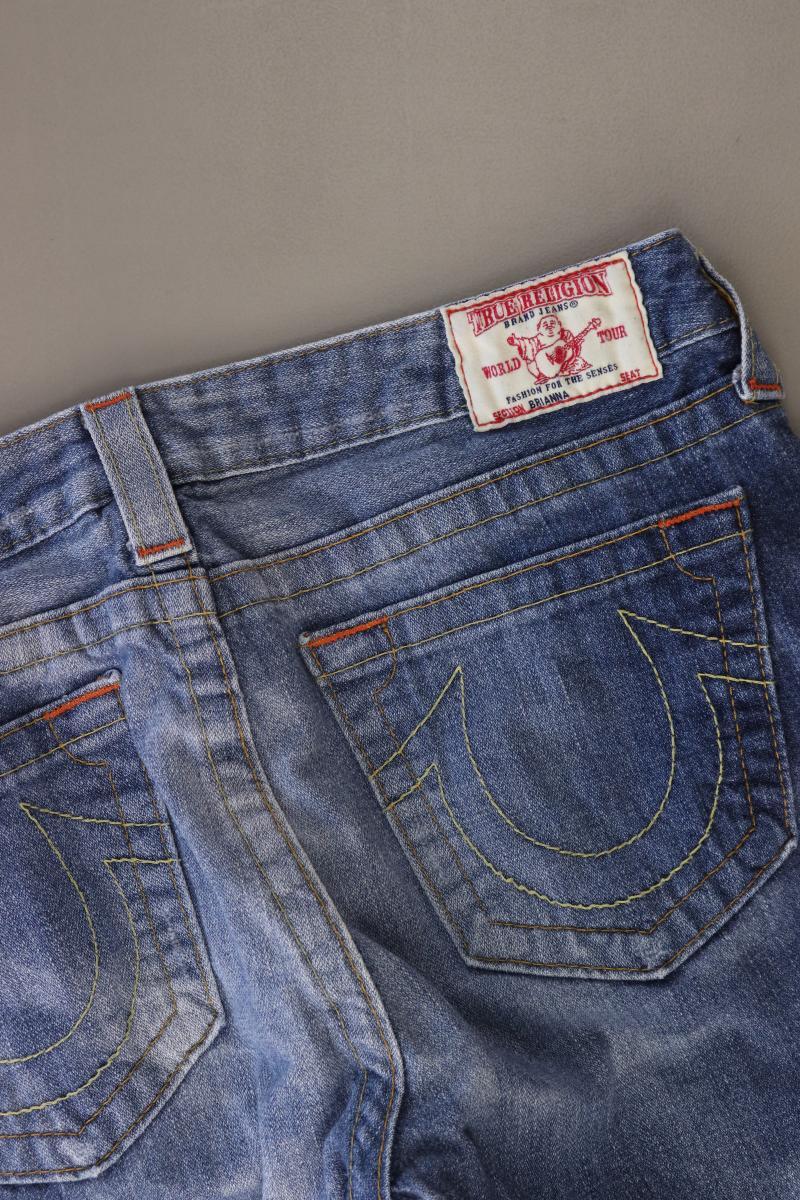 True Religion Straight Jeans Gr. W28 blau aus Baumwolle