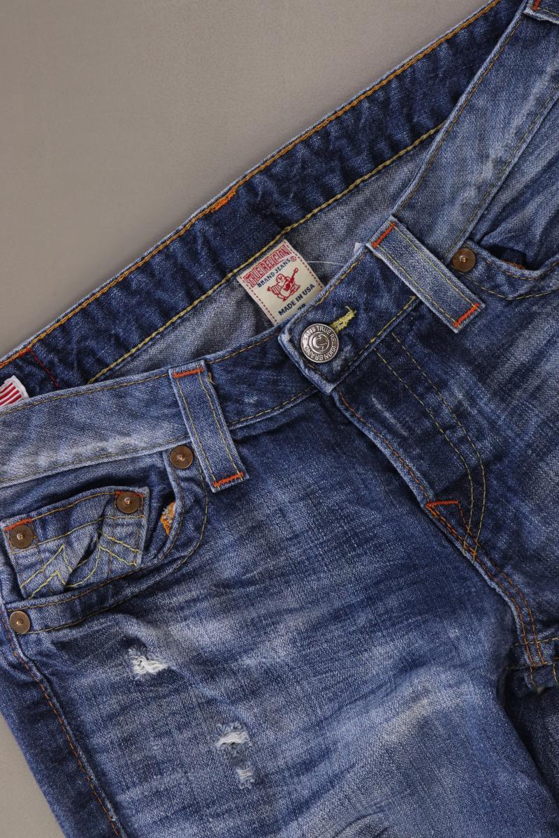 True Religion Straight Jeans Gr. W28 blau aus Baumwolle