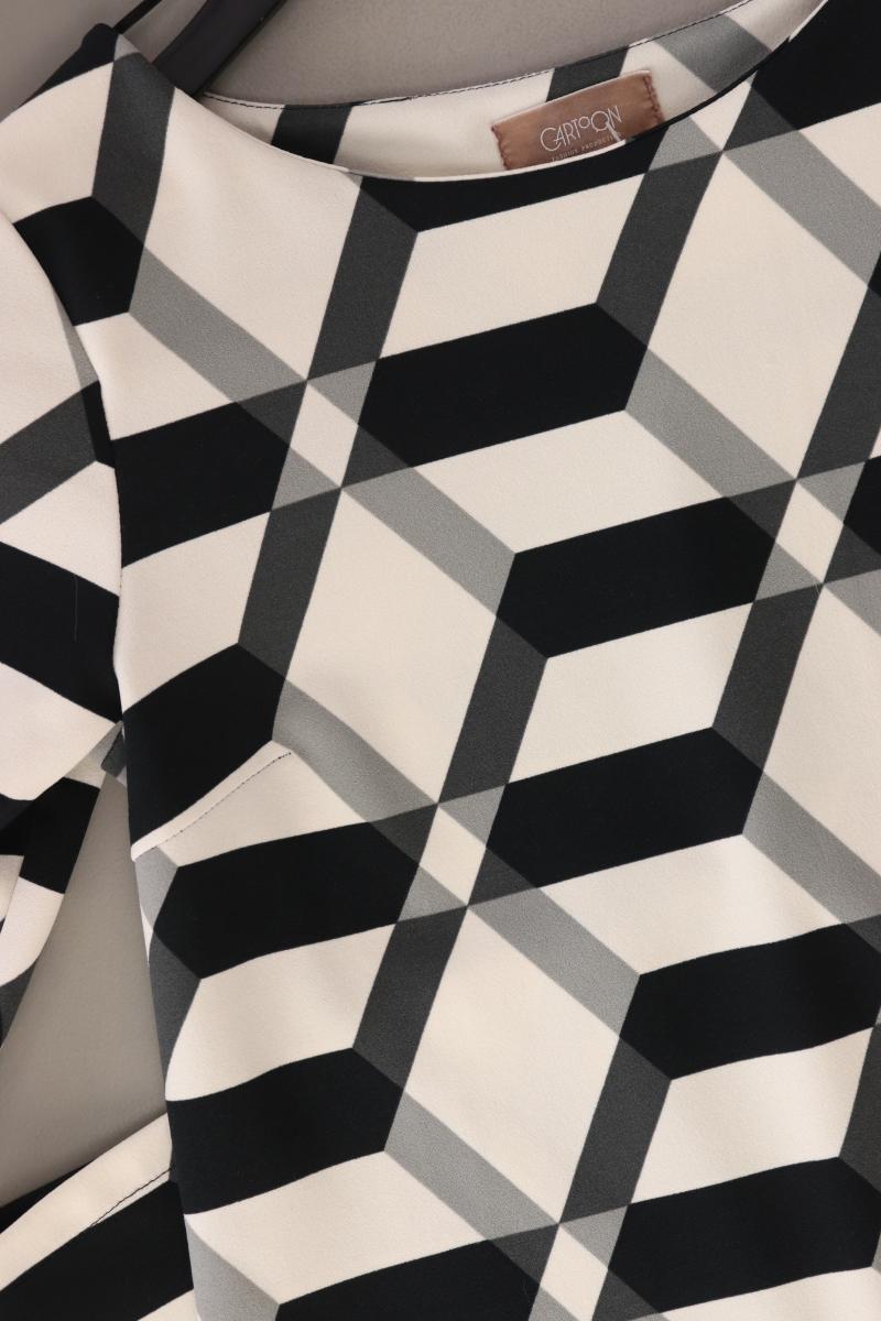 Cartoon Midikleid Gr. 36 geometrisches Muster 3/4 Ärmel creme aus Polyester