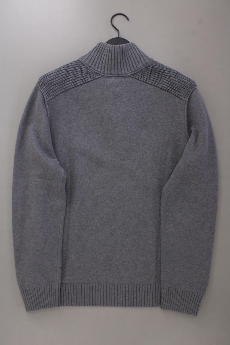 s.Oliver Feinstrickpullover für Herren Gr. L grau aus Baumwolle