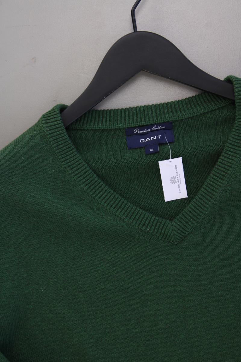 Gant Feinstrickpullover für Herren Gr. XL grün aus Baumwolle