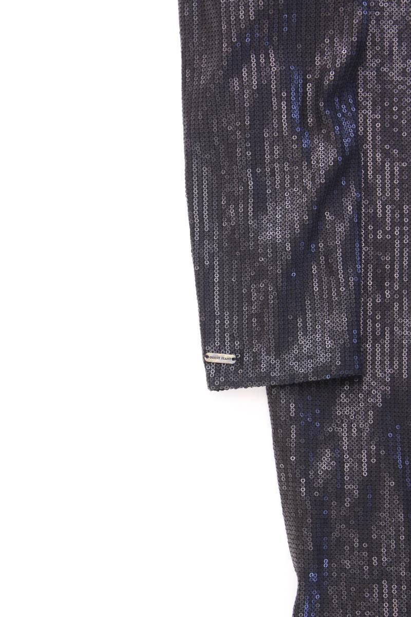 Guess Abendkleid Gr. L 3/4 Ärmel mit Pailletten schwarz aus Nylon