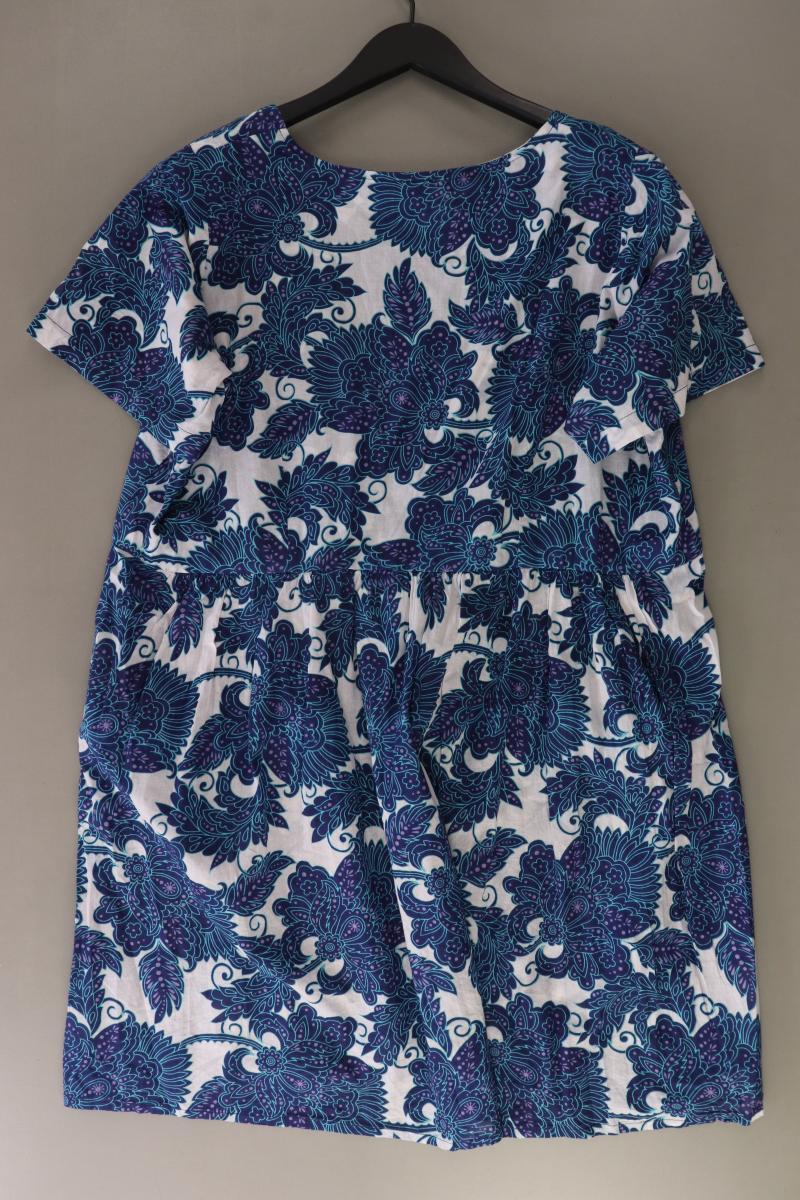 Aller Simplement Kurzarmkleid Gr. XL blau aus Baumwolle