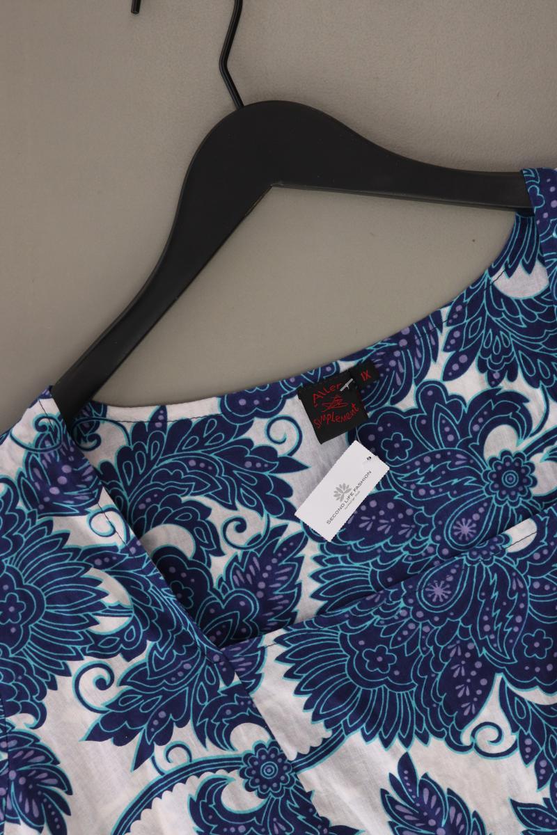 Aller Simplement Kurzarmkleid Gr. XL blau aus Baumwolle