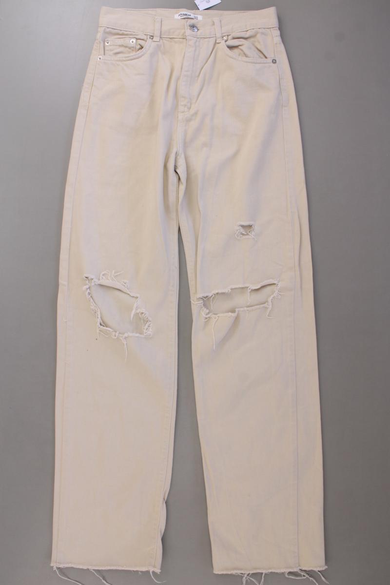 Pull&Bear Wide Leg Jeans Gr. 36 creme aus Baumwolle