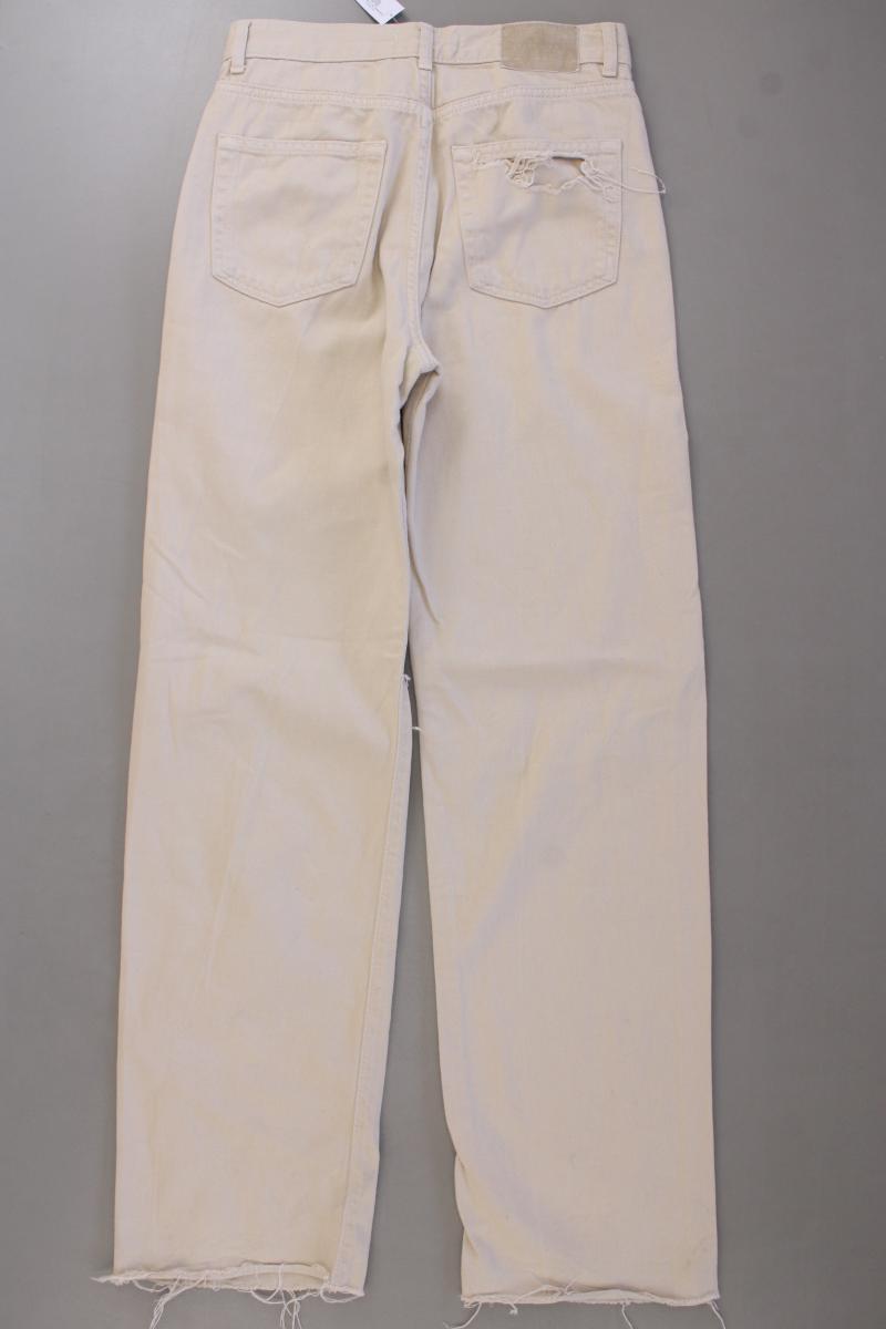 Pull&Bear Wide Leg Jeans Gr. 36 creme aus Baumwolle