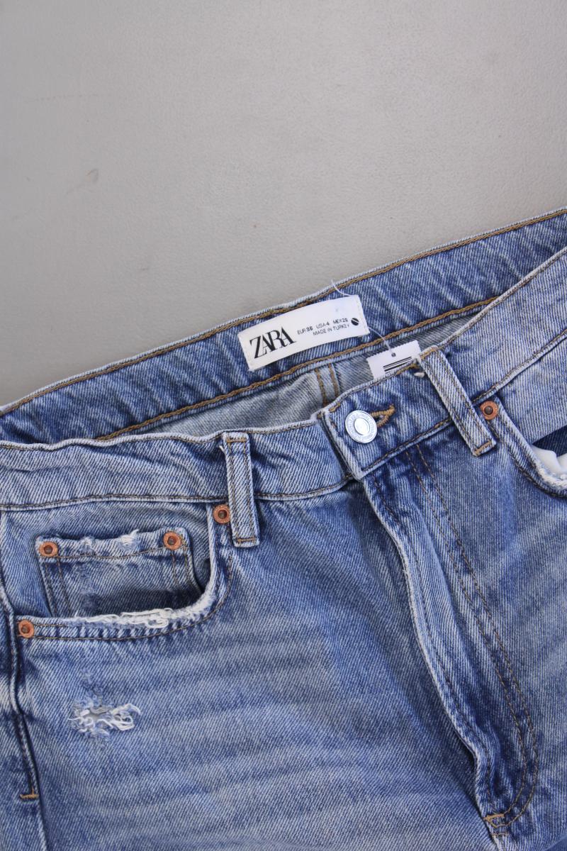 Zara Straight Jeans Gr. 36 blau aus Baumwolle