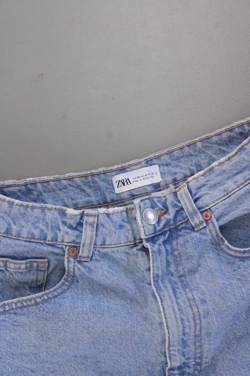 Zara Jeansshorts Gr. 36 blau aus Baumwolle