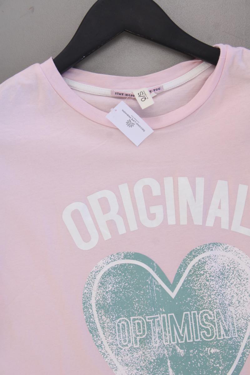 QS by s.Oliver Printshirt Gr. M Kurzarm rosa