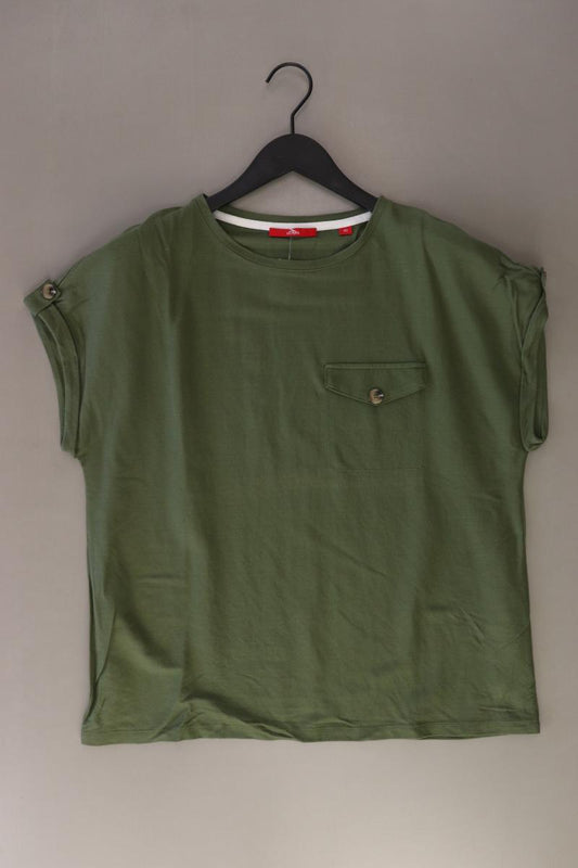 s.Oliver T-Shirt Gr. 40 Kurzarm olivgrün aus Baumwolle