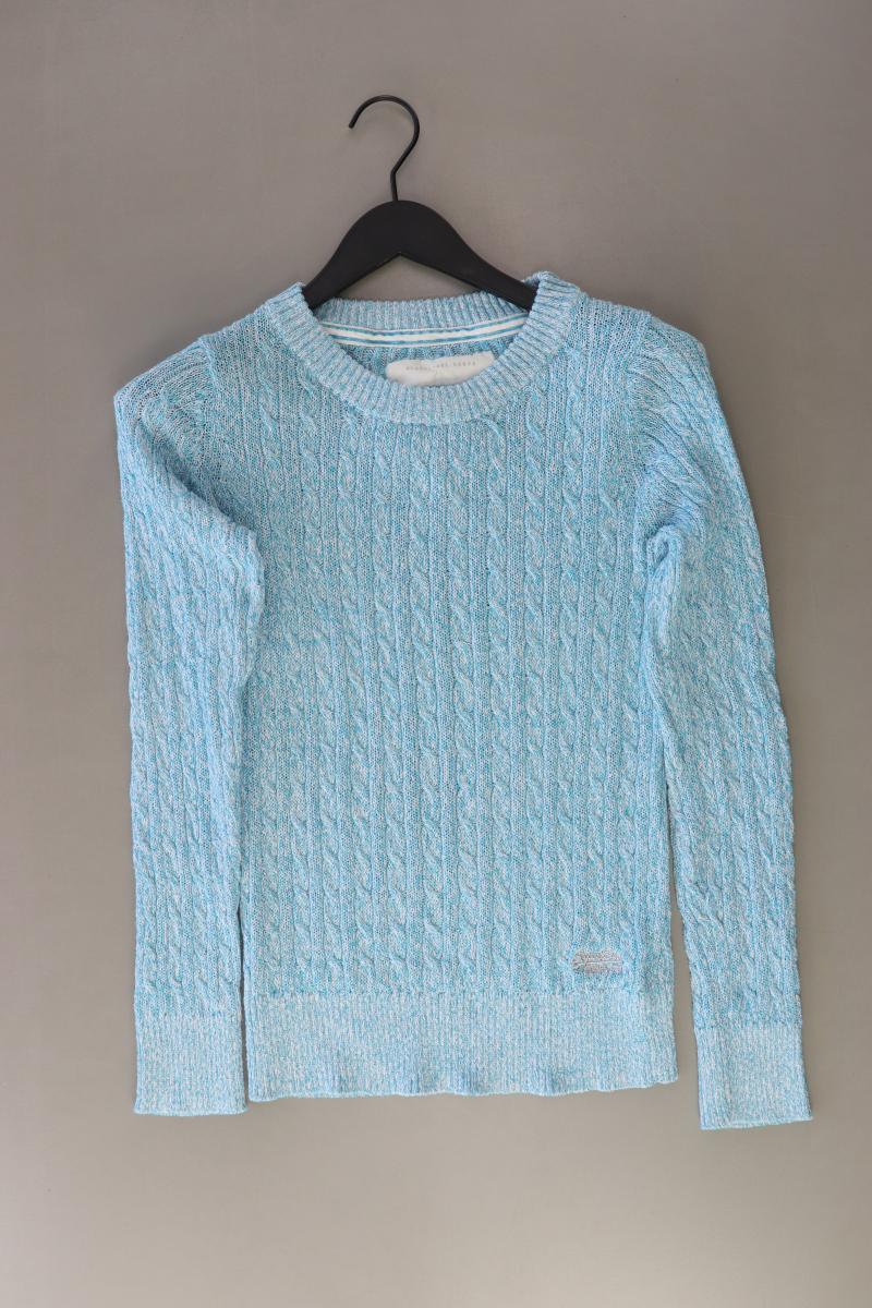 Superdry Zopfpullover Gr. M türkis aus Baumwolle