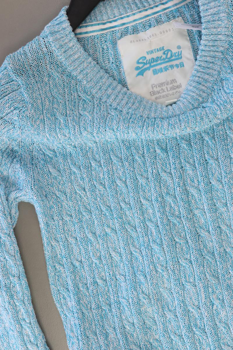 Superdry Zopfpullover Gr. M türkis aus Baumwolle