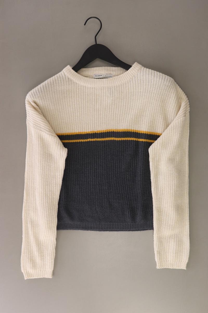 Pull&Bear Grobstrickpullover Gr. S creme aus Polyacryl