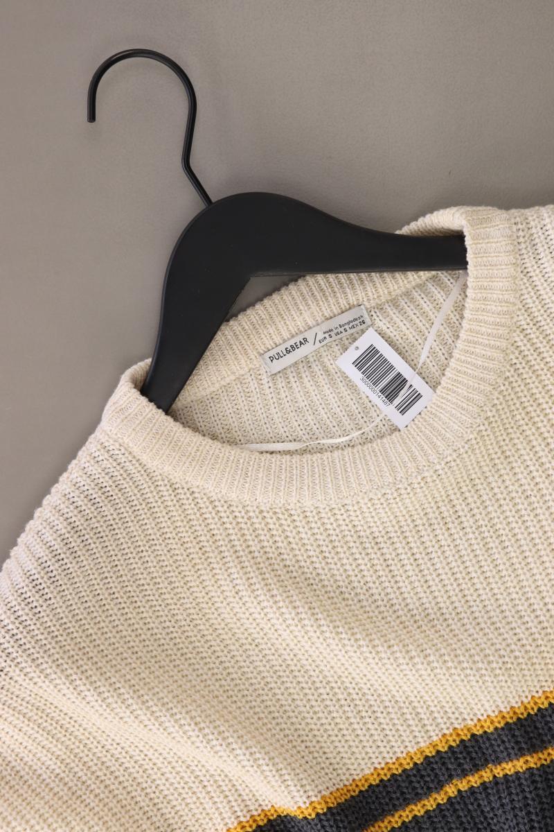 Pull&Bear Grobstrickpullover Gr. S creme aus Polyacryl