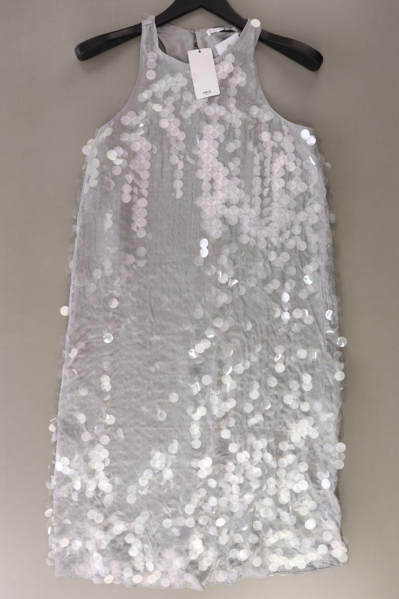 Mango Abendkleid Gr. M neu mit Etikett Ärmellos mit Pailletten grau