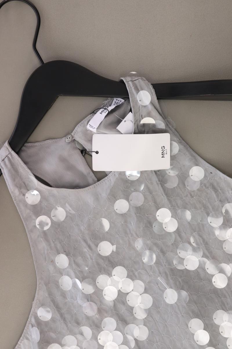 Mango Abendkleid Gr. M neu mit Etikett Ärmellos mit Pailletten grau