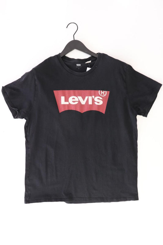 Levi's Printshirt für Herren Gr. XL Kurzarm schwarz aus Baumwolle