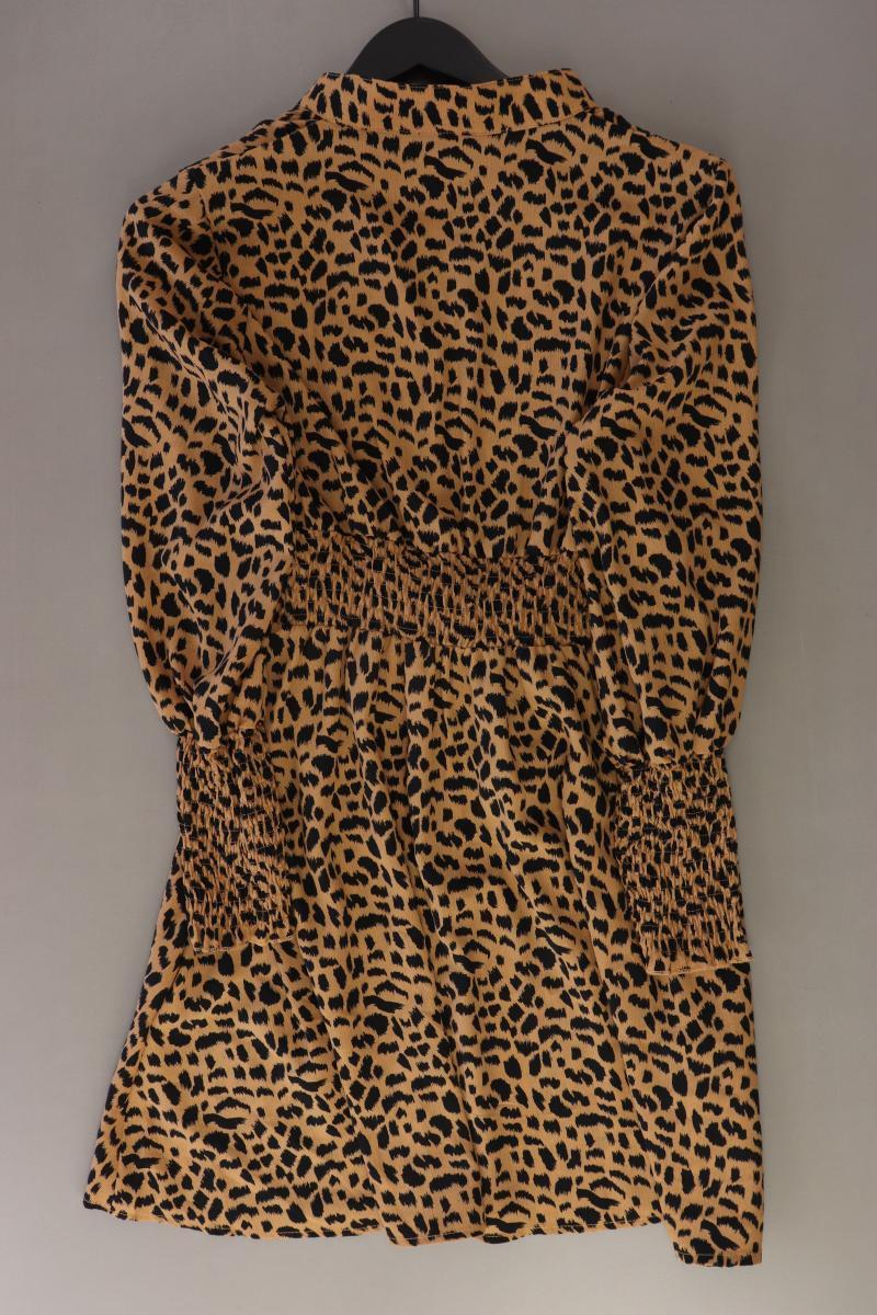 Zabaione Langarmkleid Gr. L mit Tierdruck braun aus Polyester