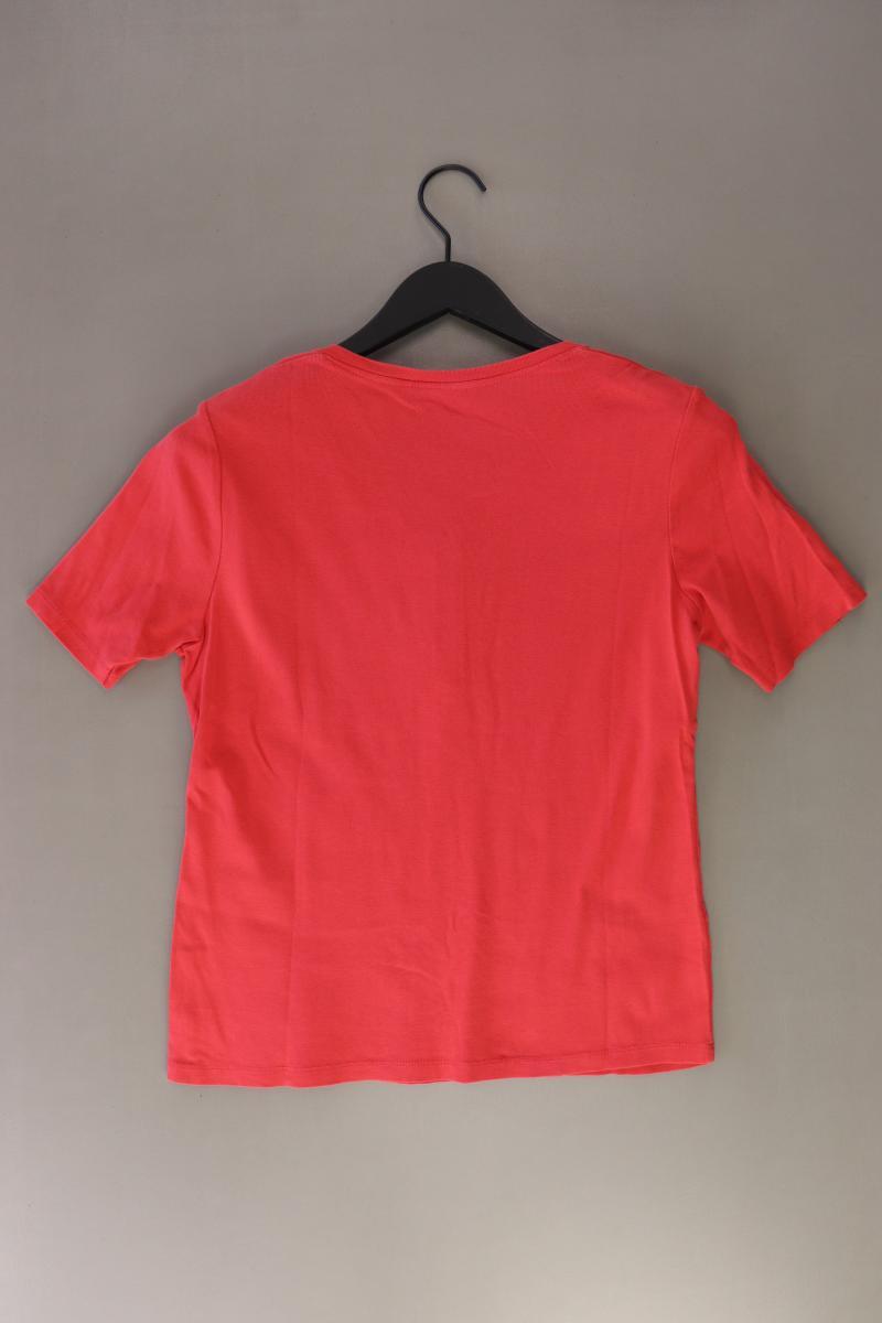 Christian Berg Shirt mit V-Ausschnitt Gr. 42 Kurzarm rot aus Baumwolle