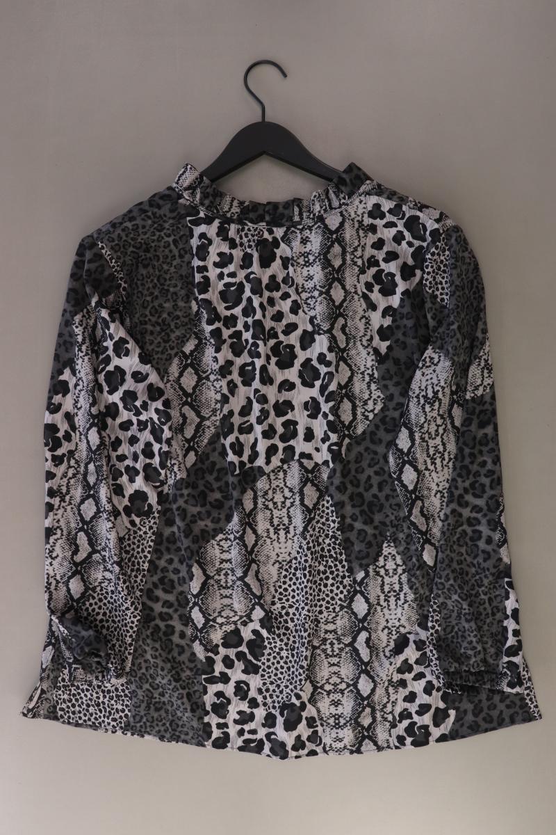 Judith Williams Regular Bluse Gr. 46 mit Tierdruck 3/4 Ärmel grau aus Polyester