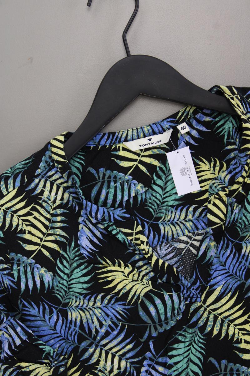 Tom Tailor Kurzarmbluse Gr. 40 mehrfarbig