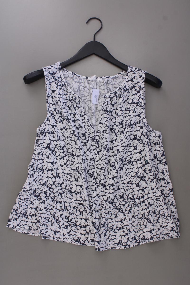 GAP Ärmellose Bluse Gr. S mit Blumenmuster blau aus Baumwolle