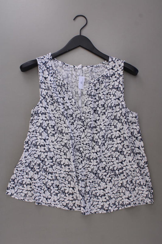 GAP Ärmellose Bluse Gr. S mit Blumenmuster blau aus Baumwolle