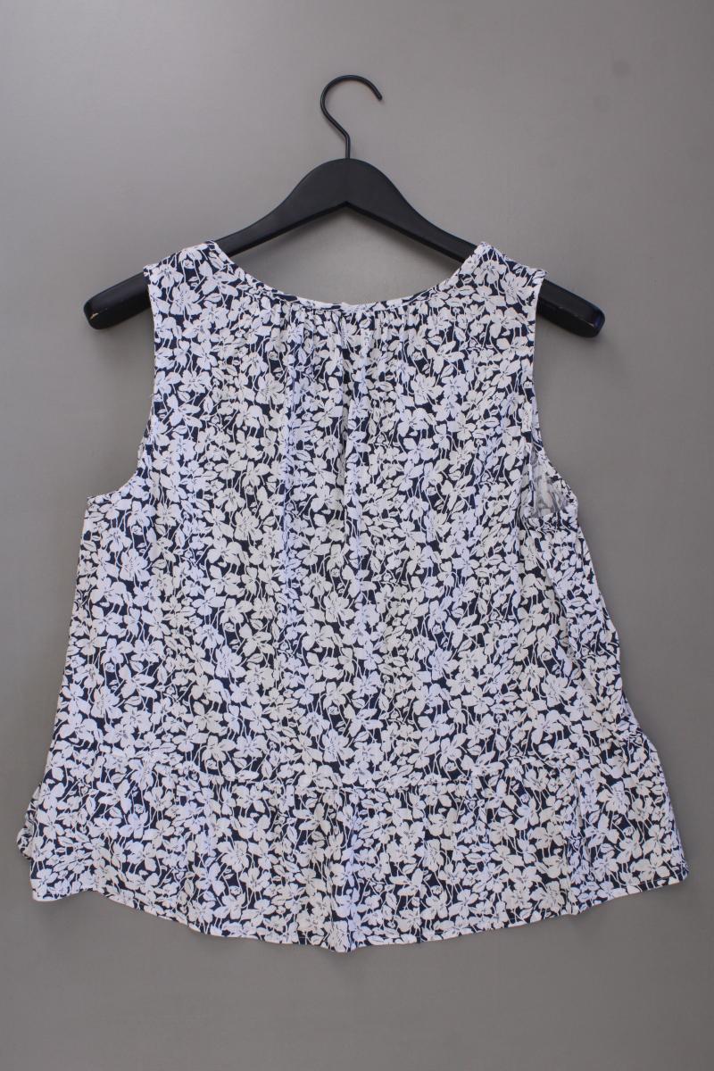 GAP Ärmellose Bluse Gr. S mit Blumenmuster blau aus Baumwolle
