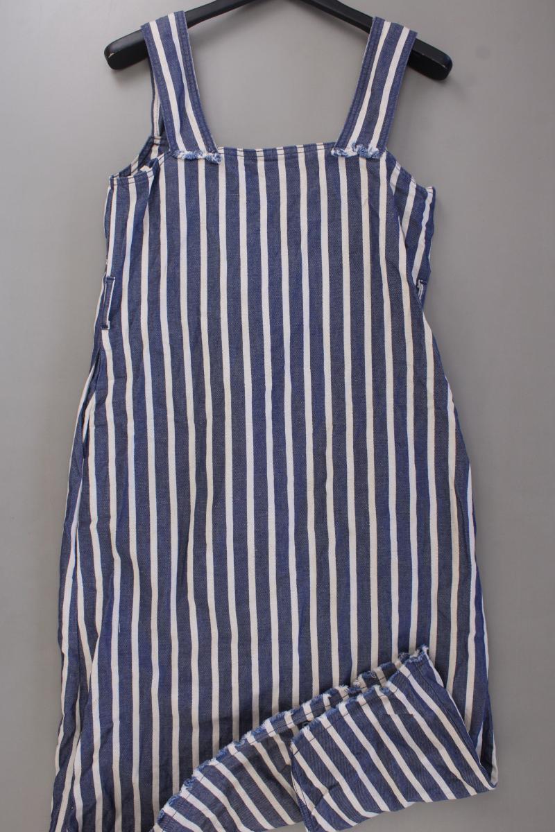 UTERQUE Trägerkleid Gr. M gestreift blau aus Baumwolle