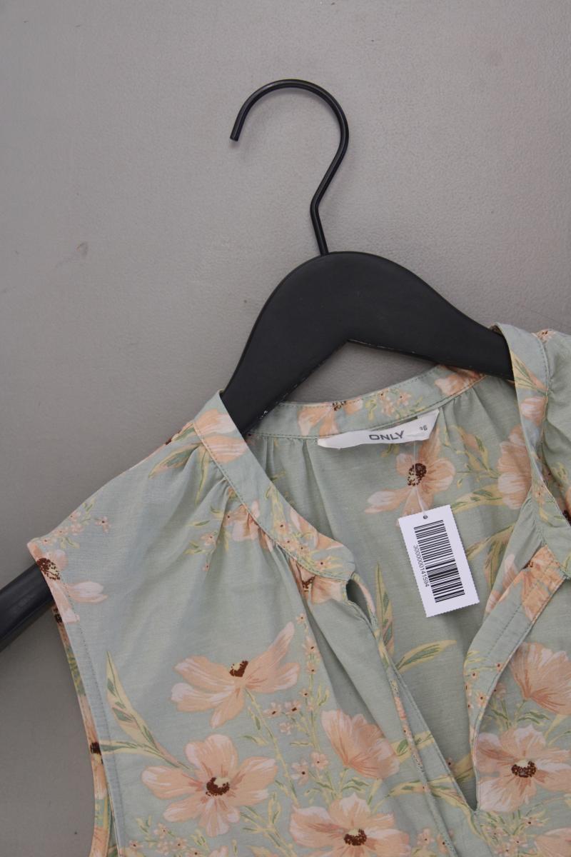 Only Ärmellose Bluse Gr. 36 mit Blumenmuster grün