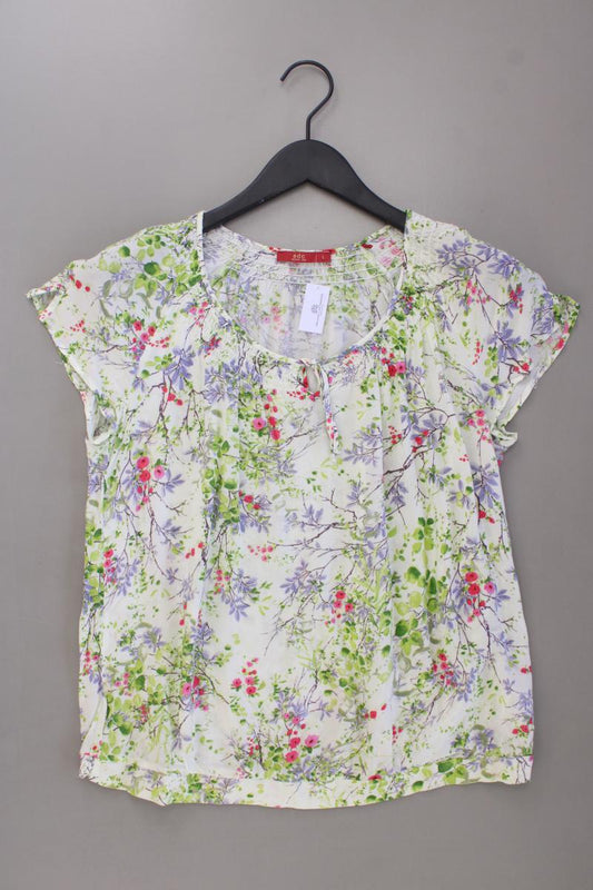 edc by Esprit Kurzarmbluse Gr. L mit Blumenmuster mehrfarbig