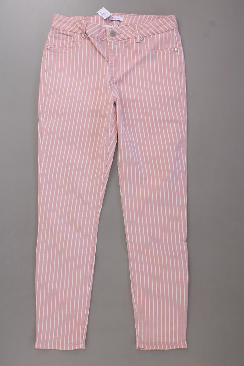 Lascana Five-Pocket-Hose Gr. 38 gestreift neuwertig rosa aus Baumwolle