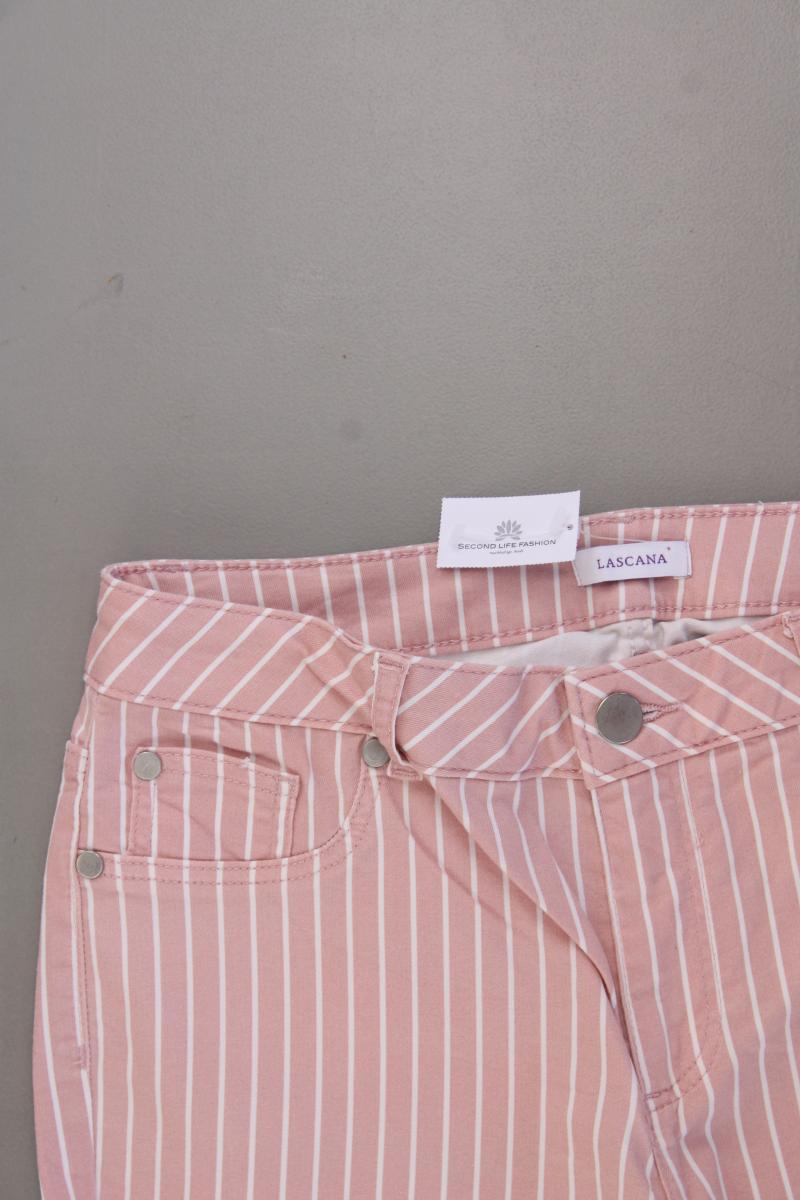 Lascana Five-Pocket-Hose Gr. 38 gestreift neuwertig rosa aus Baumwolle