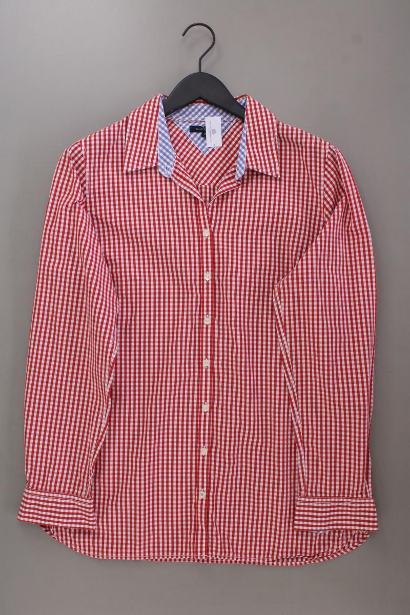 Tommy Hilfiger Karobluse Gr. UK 14 (L) kariert Langarm rot aus Baumwolle