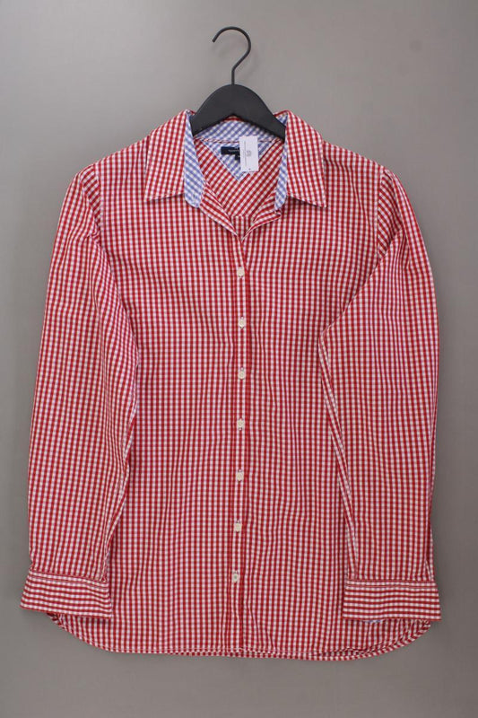 Tommy Hilfiger Karobluse Gr. UK 14 (L) kariert Langarm rot aus Baumwolle