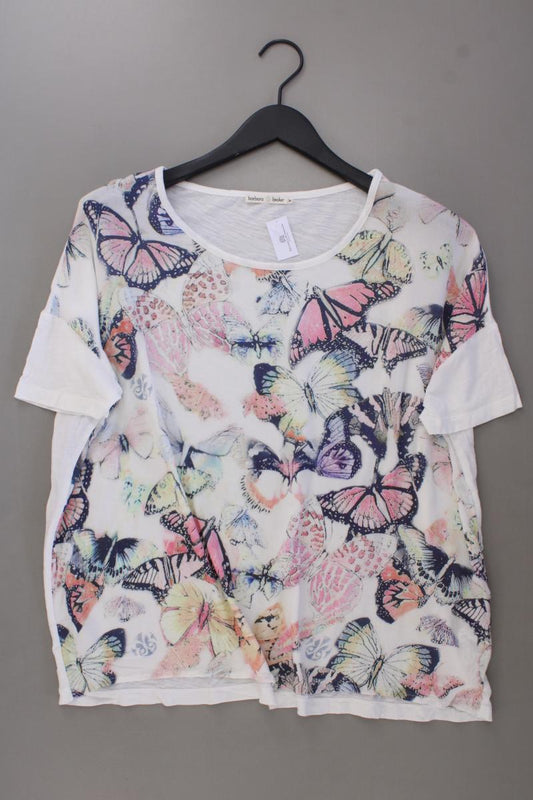 Barbara Becker Bluse mit Schmetterlingmuster Gr. 36 Kurzarm mehrfarbig