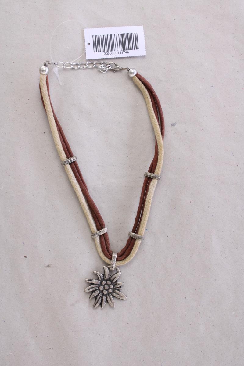 Trachtenhalskette braun