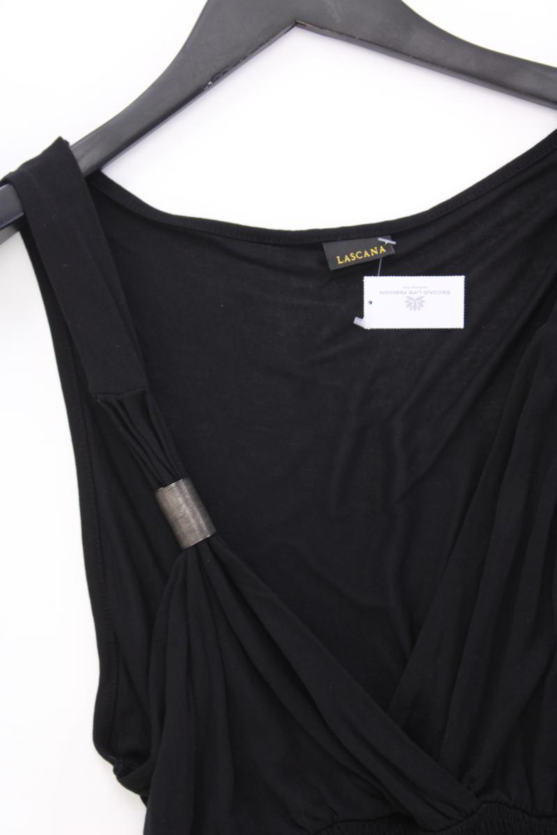 Lascana Jerseykleid Gr. 42 Kurzarm schwarz aus Viskose