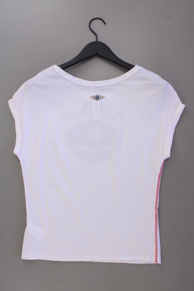 Tom Tailor Printshirt Gr. 36/38 Kurzarm weiß aus Baumwolle