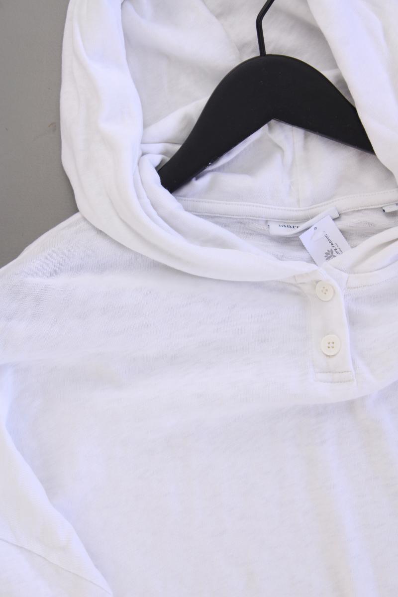 Marc O'Polo Cropped Langarmshirt Gr. M weiß aus Baumwolle