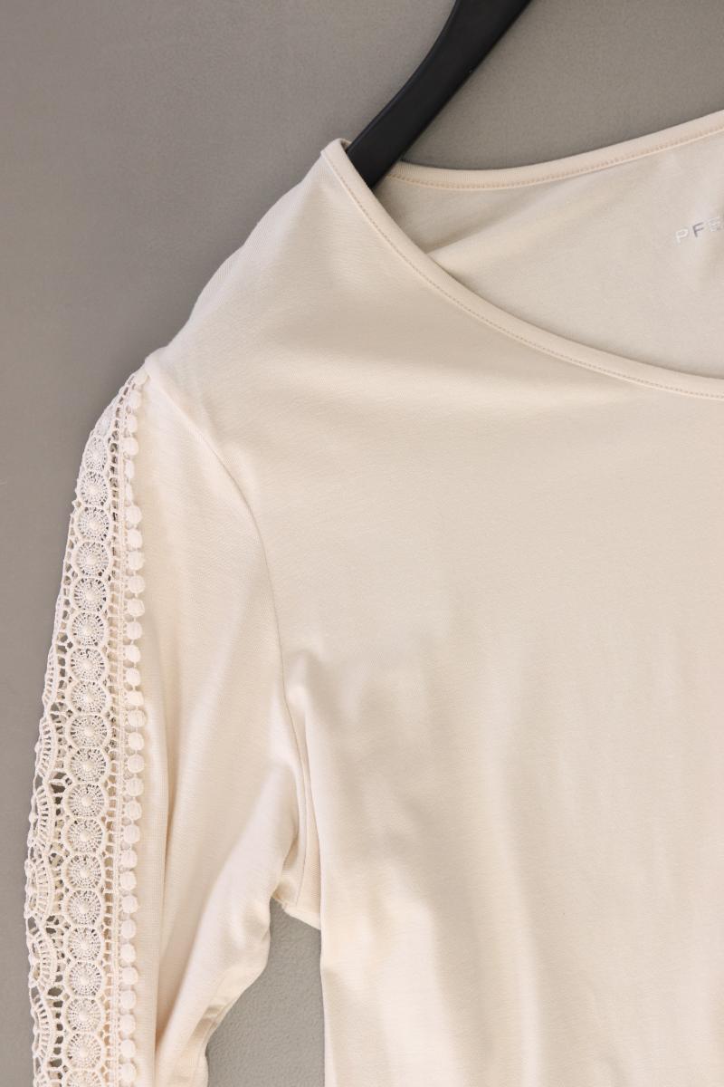 Pfeffinger Shirt mit V-Ausschnitt Gr. 46 3/4 Ärmel creme aus Viskose