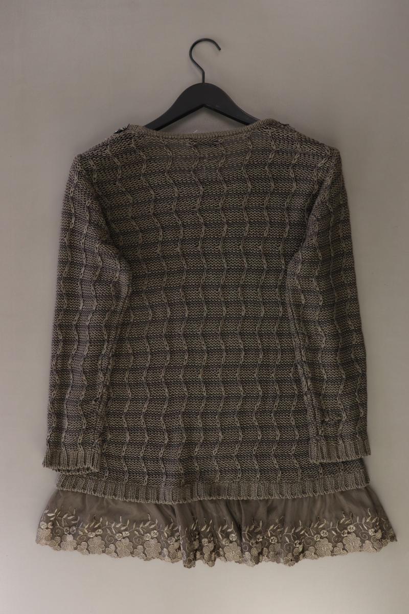 Amy Vermont Grobstrickpullover Gr. 48 grau aus Polyester