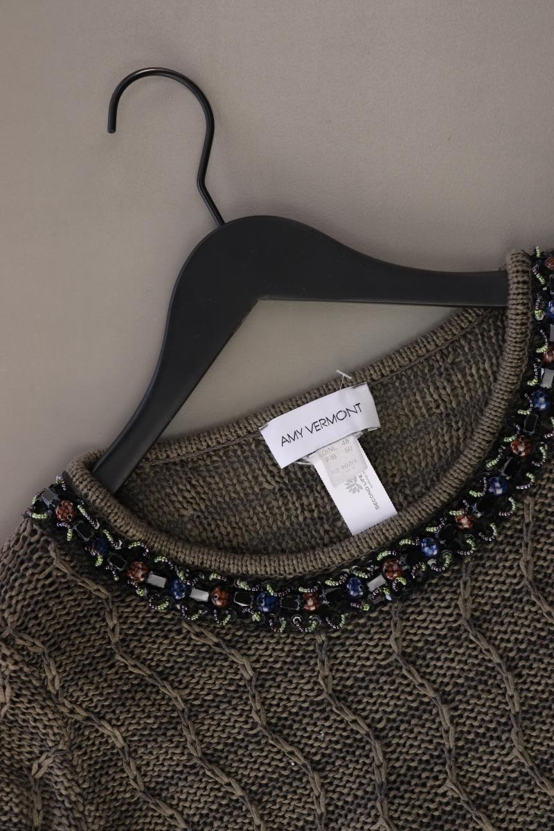 Amy Vermont Grobstrickpullover Gr. 48 grau aus Polyester
