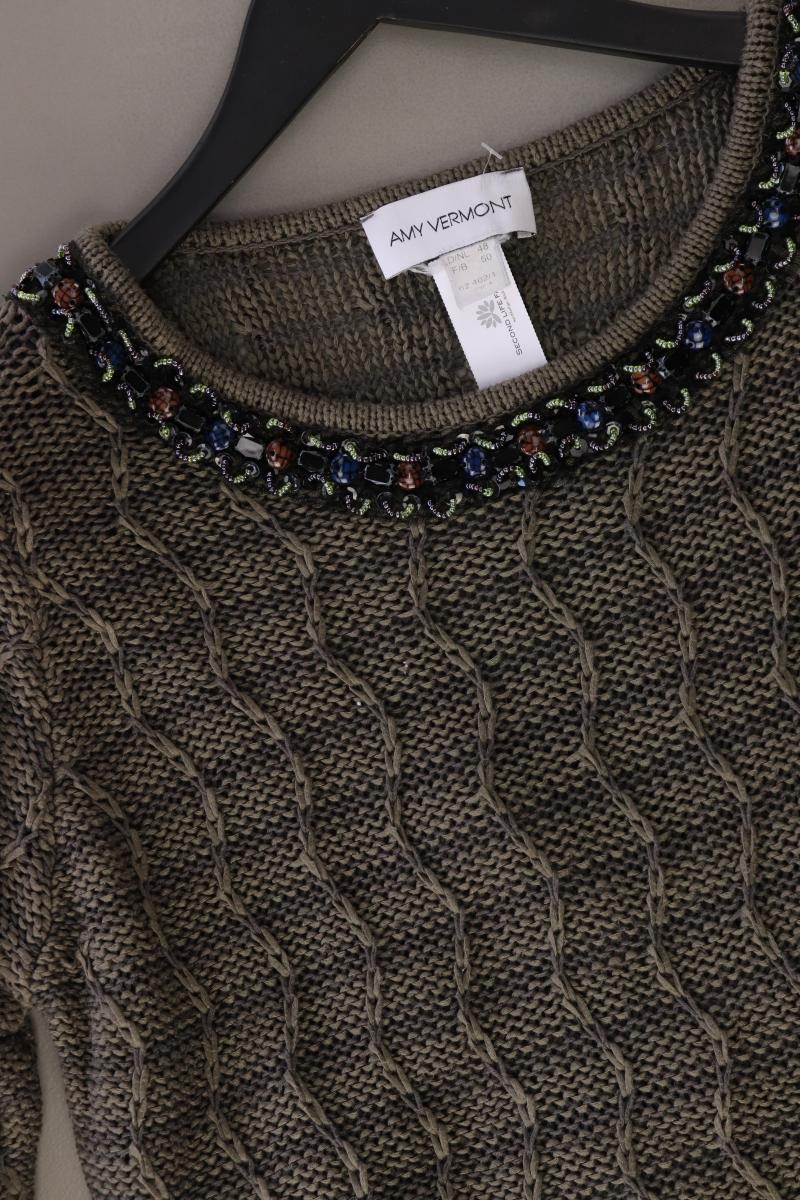 Amy Vermont Grobstrickpullover Gr. 48 grau aus Polyester