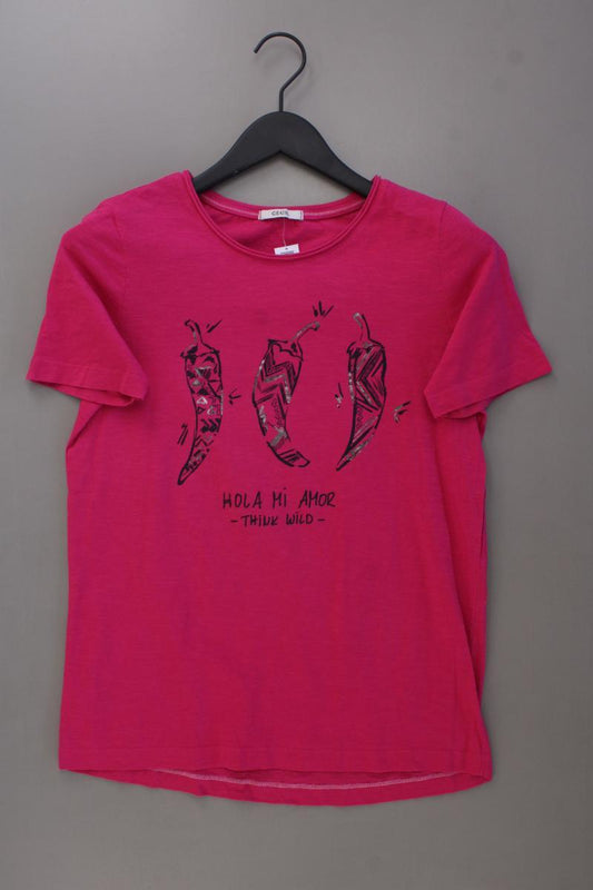 Cecil Printshirt Gr. 38 Kurzarm pink