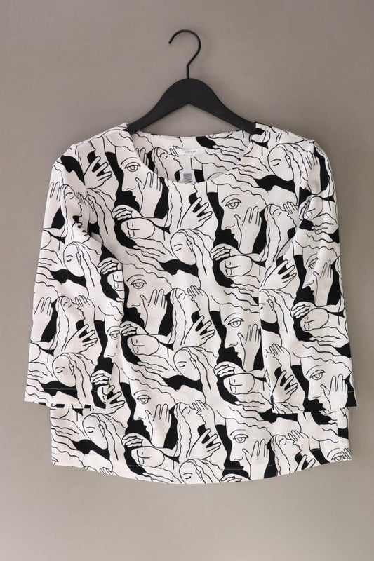 Opus Bluse "Falesha Joyful" Gr. 40 neuwertig 3/4 Ärmel weiß aus Polyester
